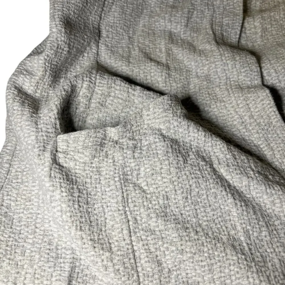 Eileen Fisher Womens Gray Textured Long Jacket Snap Front Large‎ Cardigan Blazer